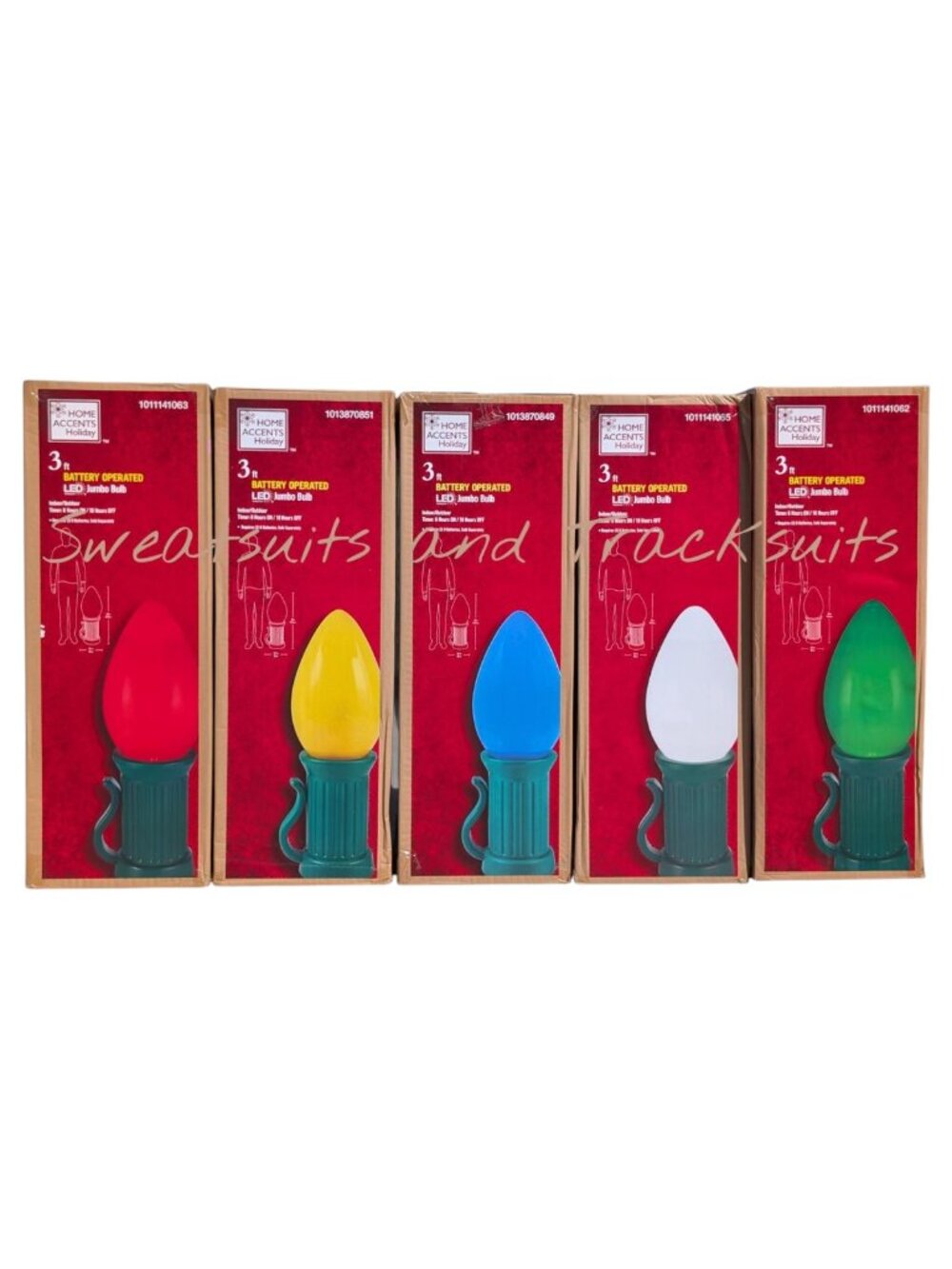3 ft Battery Operated LED Jumbo Bulb Pick Color Blue Green Red Yellow White NEW